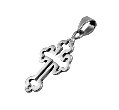 buy sterling silver Jerusalem cross necklace online
