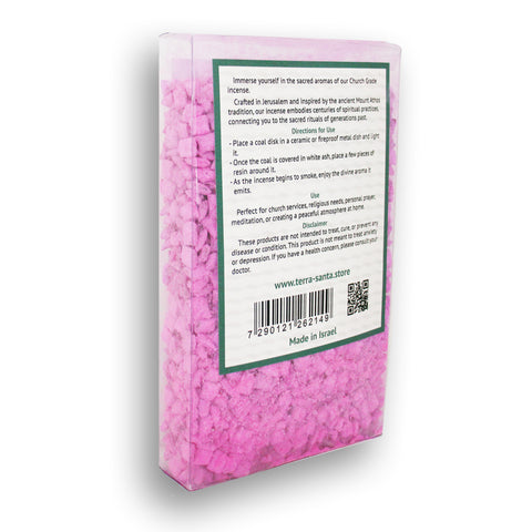 Buy rose-scented Jerusalem incense online for faithful gatherings