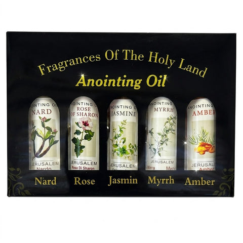 Five Sacred Anointing Oils from the Holy Land - Roll-On Prayer Oil Set