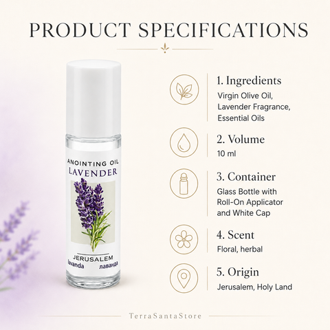 Lavender Anointing Oil from Jerusalem Olive Oil Basefor Prayer