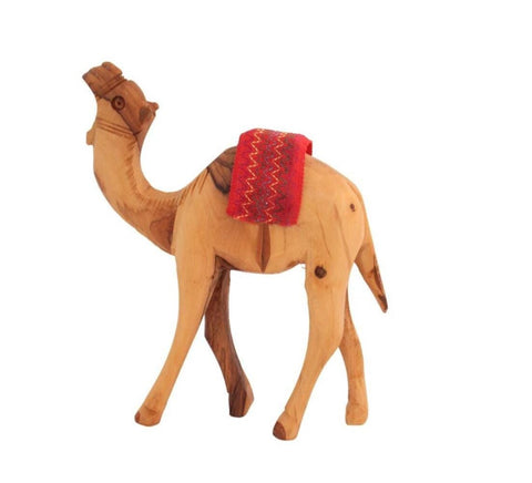 Camel nativity figurine olive wood Holy Land Christmas decor
