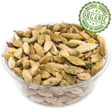 Aromatic cardamom pods from Jerusalem spice market
