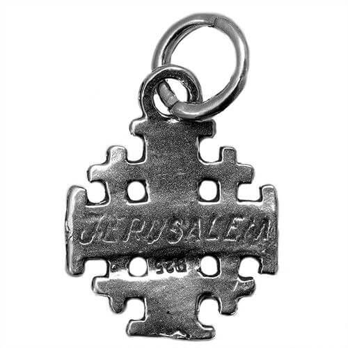 Jerusalem cross pendant sterling 925 devotional necklace
