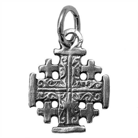 Catholic crucifix necklace silver — 925 sterling for prayer
