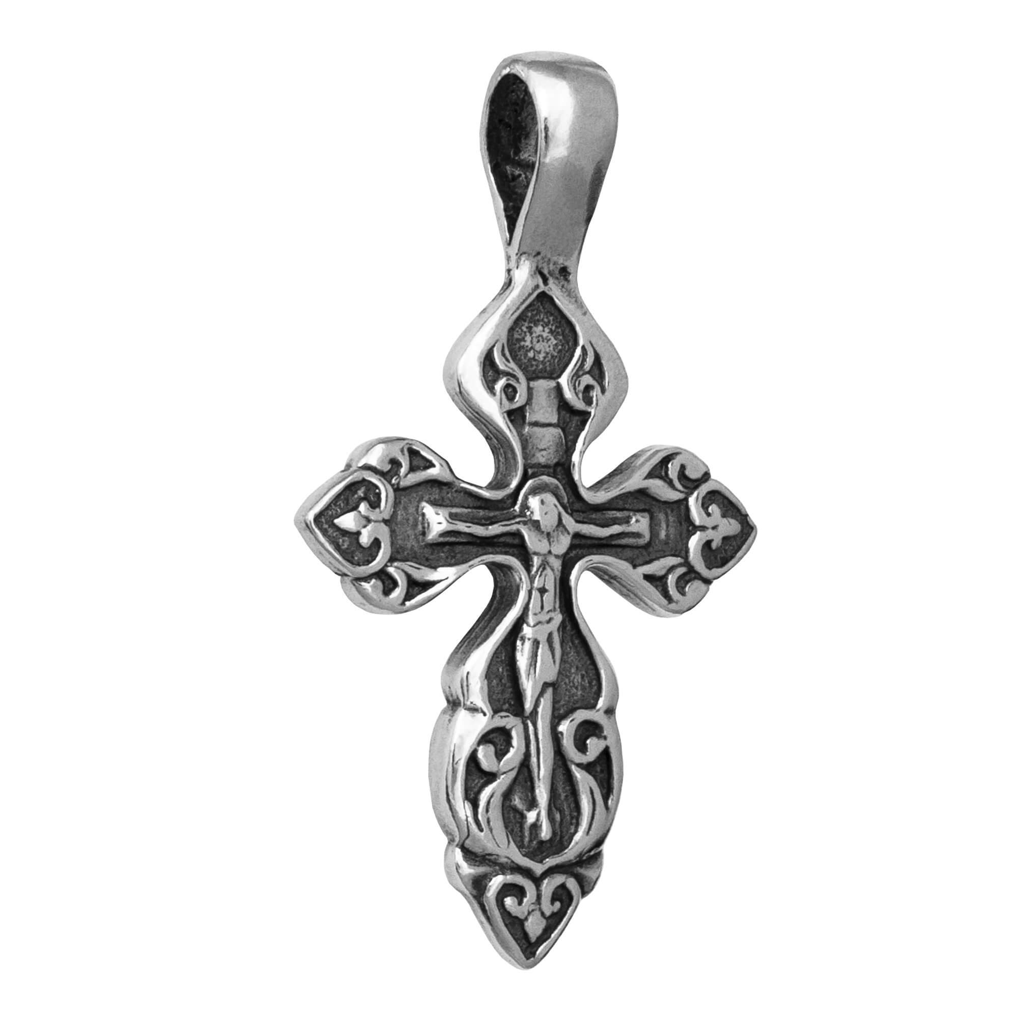 Christian silver cross necklace, devotional keepsake from Israel