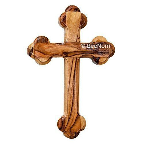 Crucifixes & Crosses - Hand Made Olive Wood Cross From Jerusalem The Holy Land 5.6"/13.5 Cm