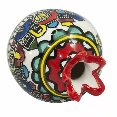 Decorative Ceramic Pomegranate – Panoramic Views of Jerusalem Design 3.5"