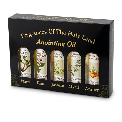 Five Sacred Anointing Oils from the Holy Land - Roll-On Prayer Oil Set
