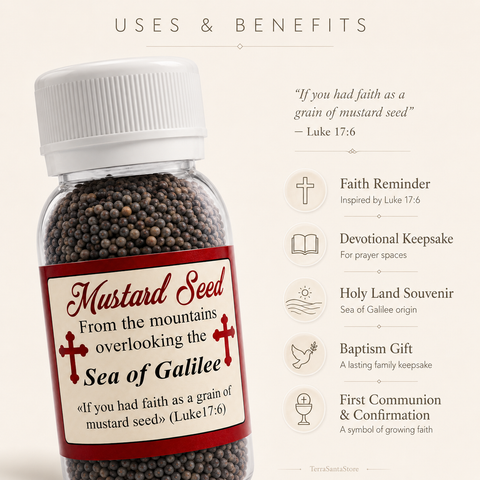 Mustard Seeds from the Holy Land, "Faith as a Grain of Mustard Seed" Religious Gift