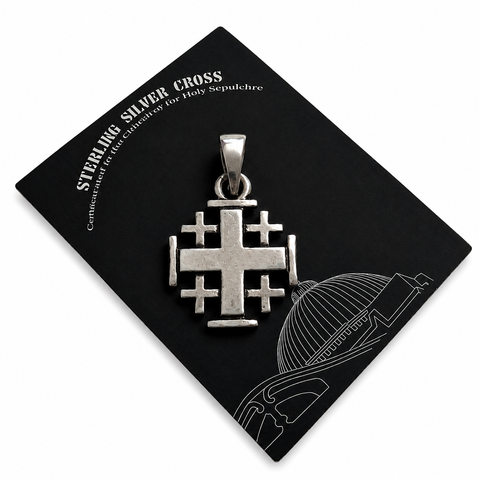925 Sterling Silver Jerusalem Cross – Authentic Holy Land Pendant