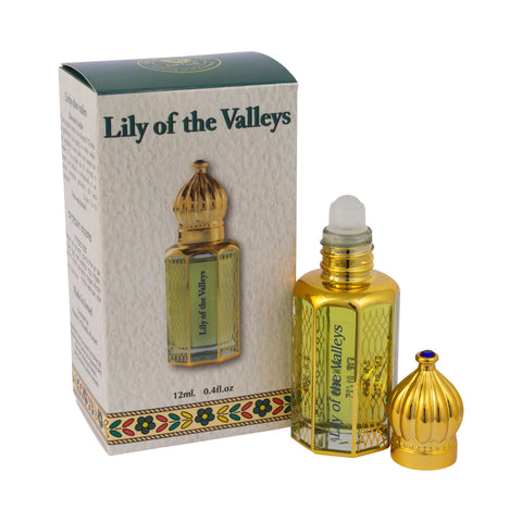 Biblical Lily of the Valleys oil from Israel in crystal bottle