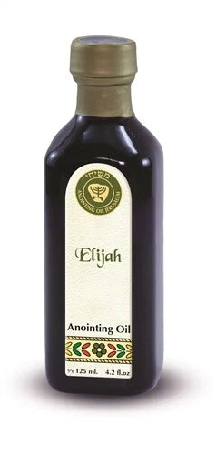 Elijah Holy Anointing Oil in cobalt glass bottle from Holy Land by Ein Gedi
