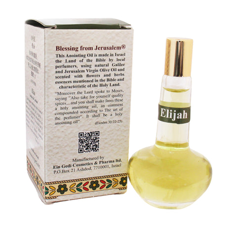 Elijah anointing oil by Ein Gedi from Holy Land for prophetic prayer and ministry blessings