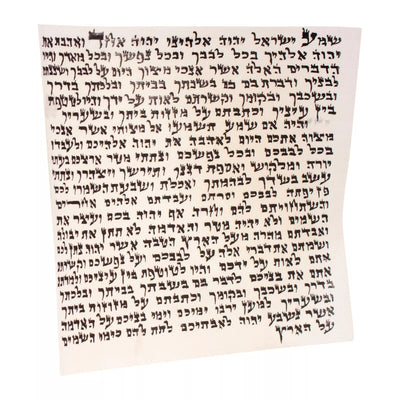 Handmade Kosher Scroll for Mezuzah - Jewish Hebrew Klaf Shema Parchment 12cm/4.8"
