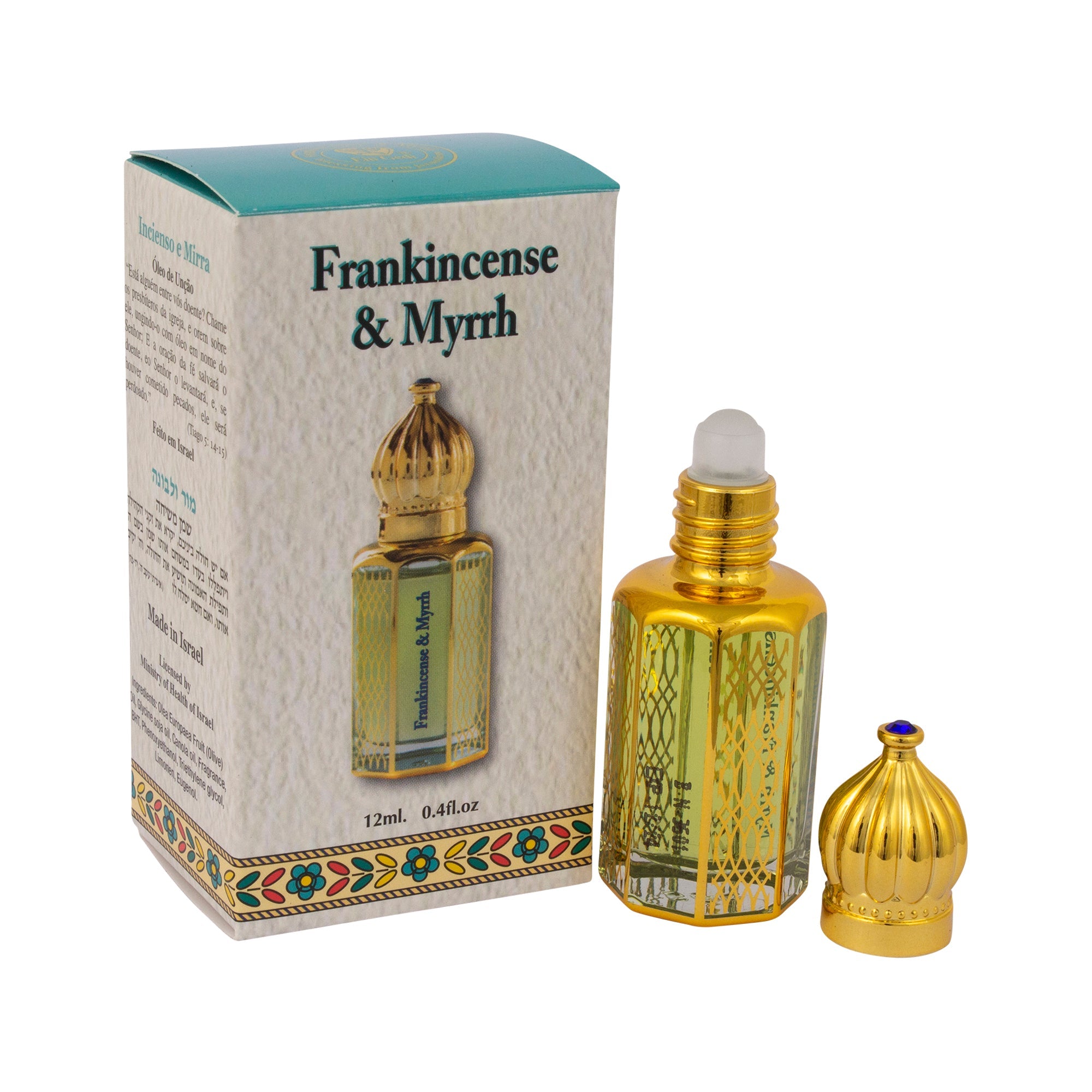 Frankincense and myrrh anointing oil roll-on 12ml for prayer and devotion from Holy Land