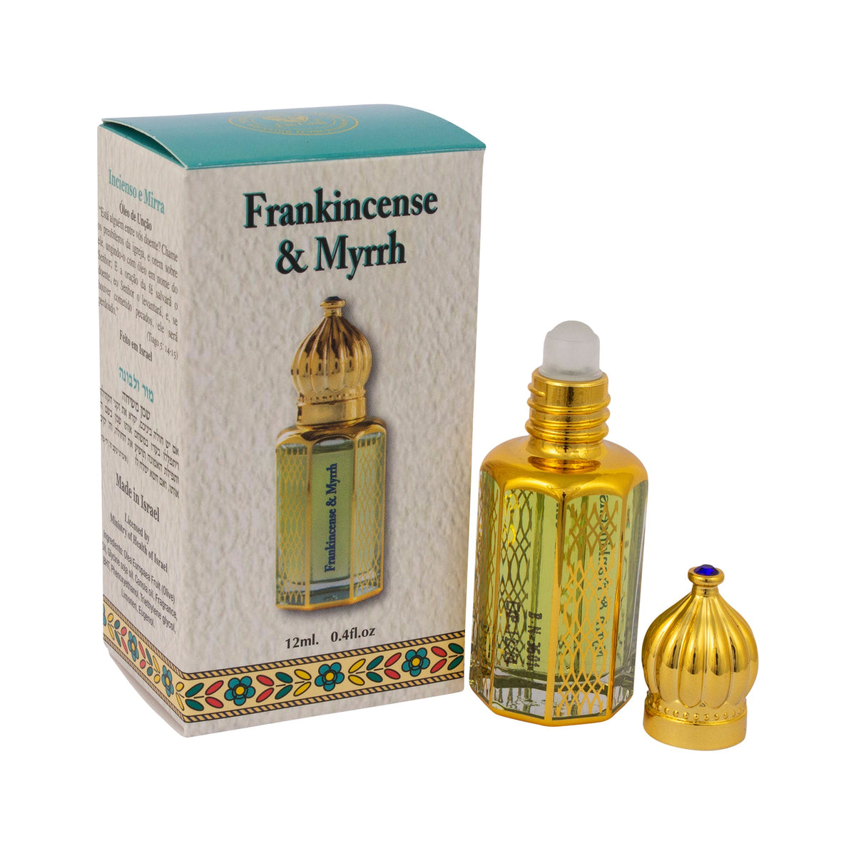 Frankincense and myrrh anointing oil roll-on 12ml for prayer and devotion from Holy Land