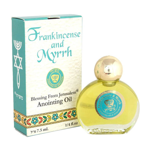 frankincense and myrrh anointing oil bottle, Holy Land blend