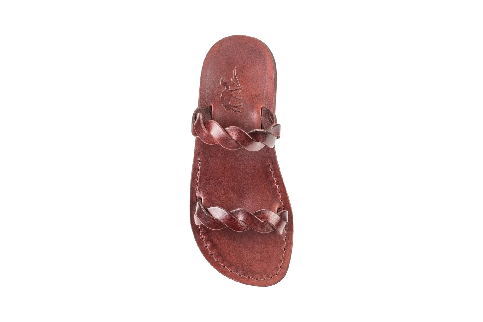 genuine leather braid Jesus sandals with Christian heritage symbolism
