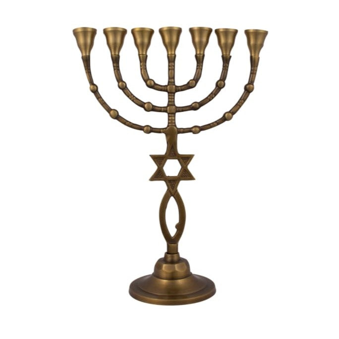 gold color seven branch menorah for altar
