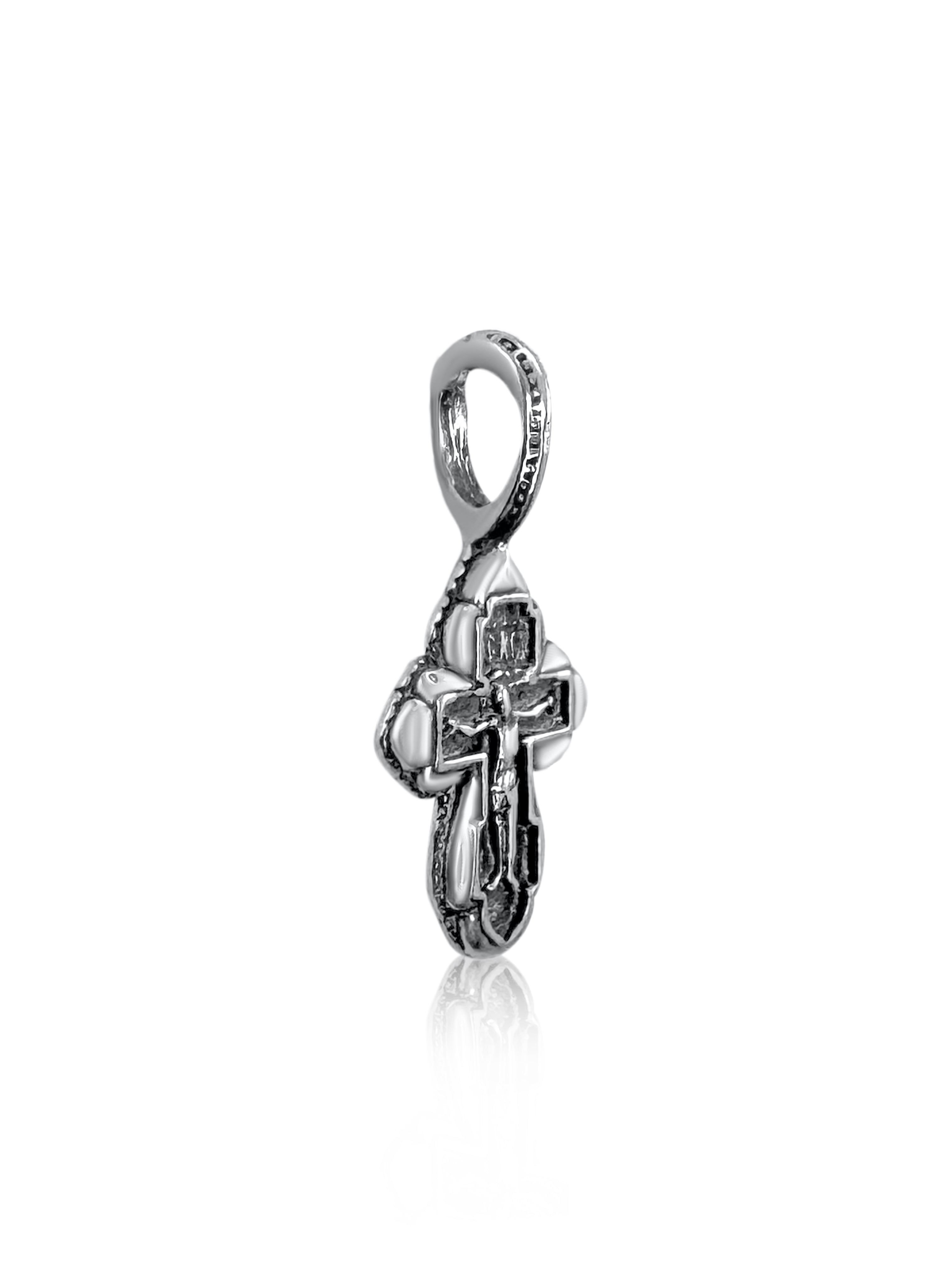 Gold plated small Christian cross pendant for kids
