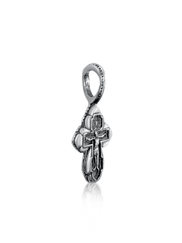 Gold plated small Christian cross pendant for kids

