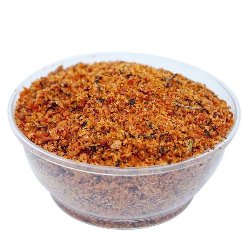 Gourmet Israeli spice mix on a spoon
