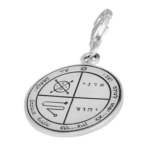 pentacle of king solomon amulet against evil eye, front view
