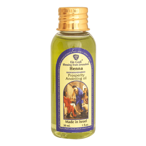 Henna anointing oil from Jerusalem for Christian prayer