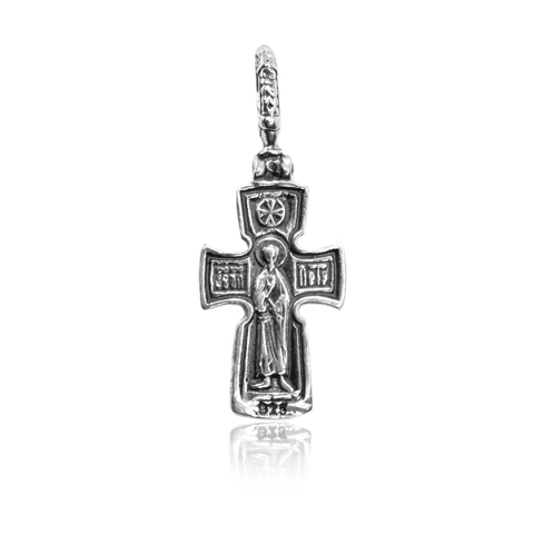 Orthodox cross necklace silver — double-sided 925 crucifix
