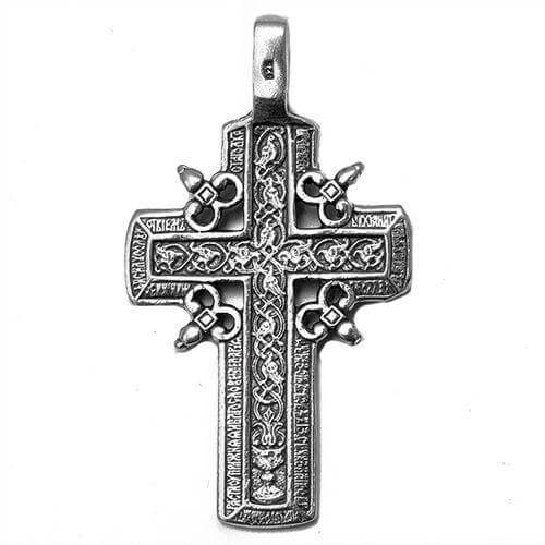 jerusalem pendant cross, sterling silver for baptism and confirmation