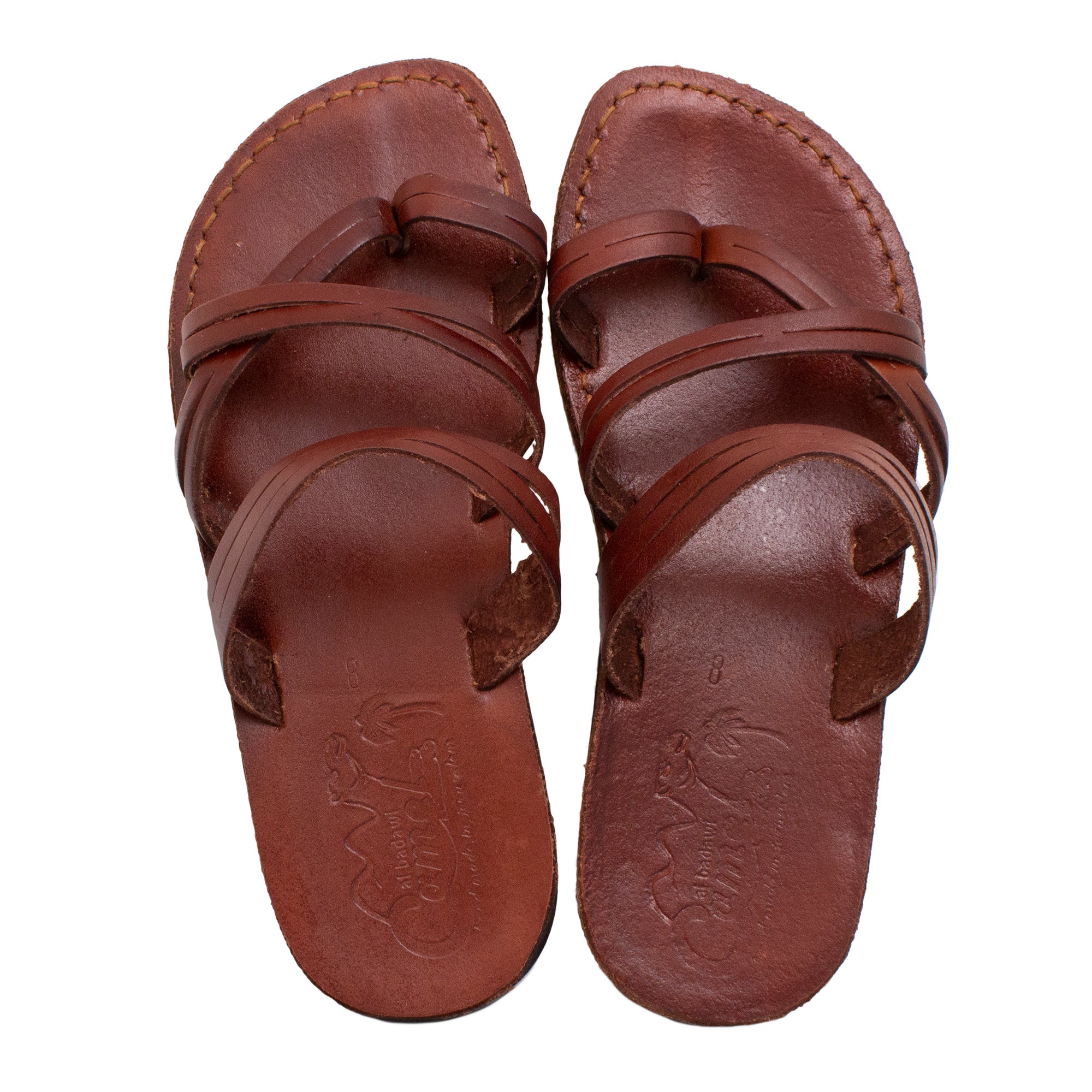 Holy Land men’s sandals with cross strap biblical design