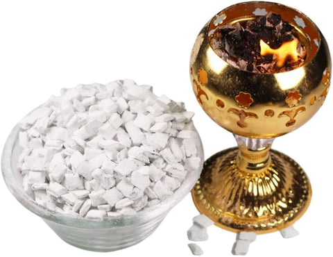 Gold incense burner with white nard incense 