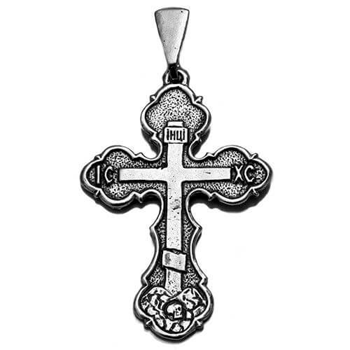 Holy Land silver cross necklace consecrated at Holy Sepulchre
