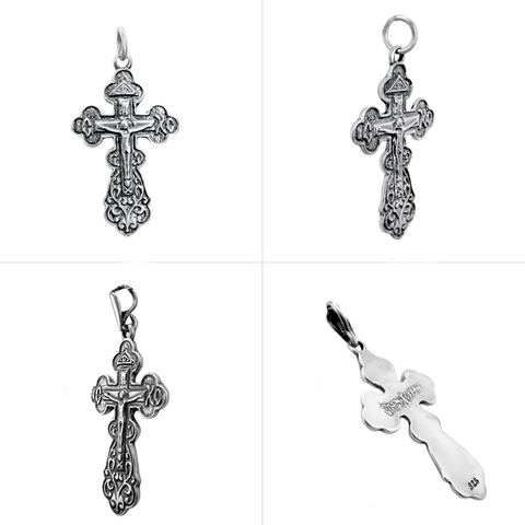Holy Land silver crucifix necklace for prayer and gifting
