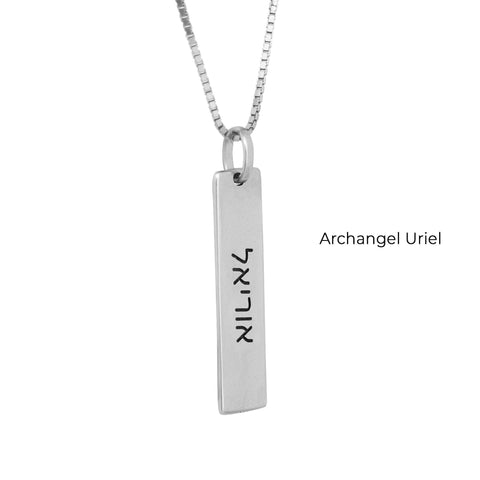 Angelic protection pendant crafted in sterling silver