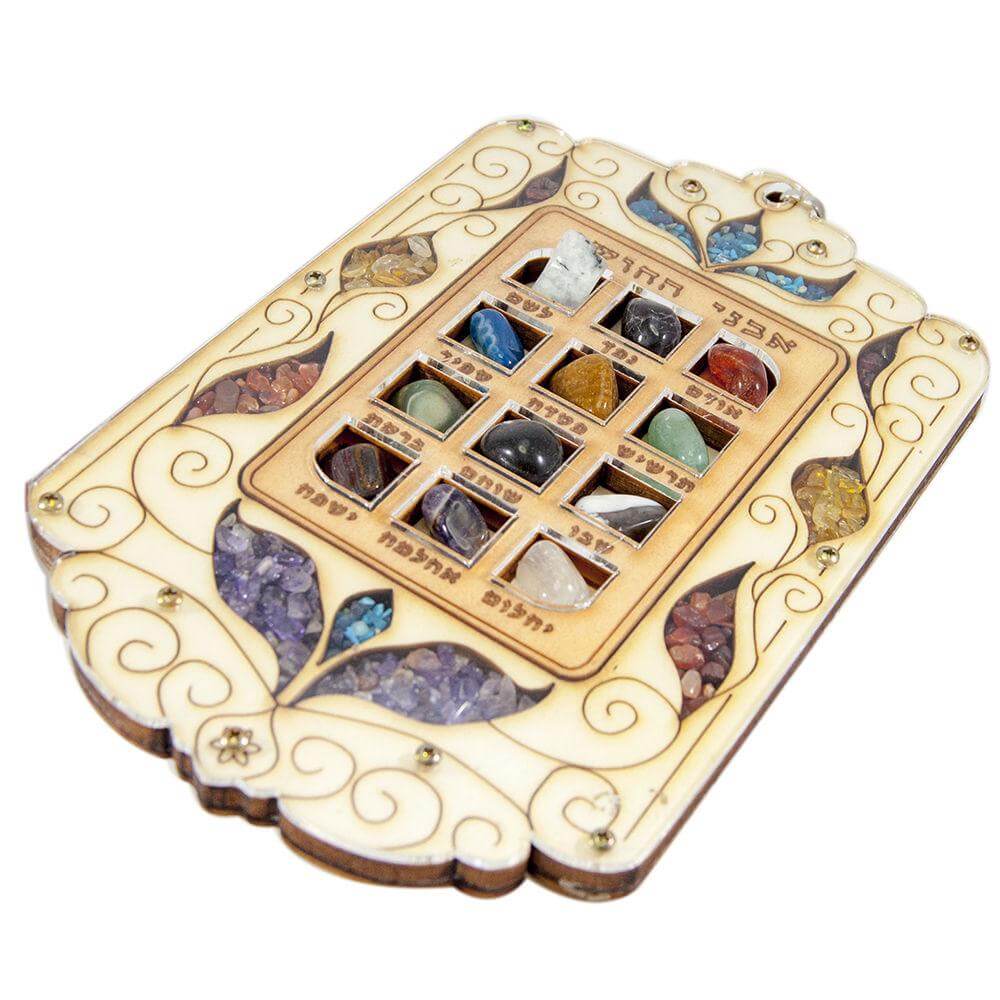 Reverse side of Hoshen 12 Tribes Judaica wall plaque
