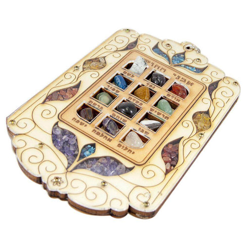 Reverse side of Hoshen 12 Tribes Judaica wall plaque
