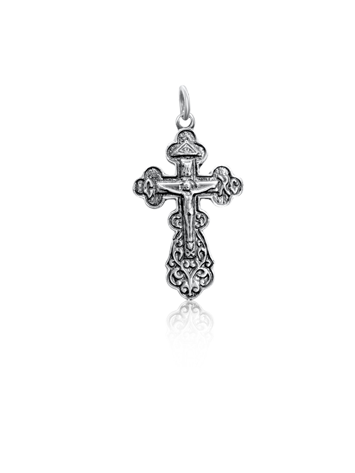 Orthodox cross necklace in sterling silver from Jerusalem
