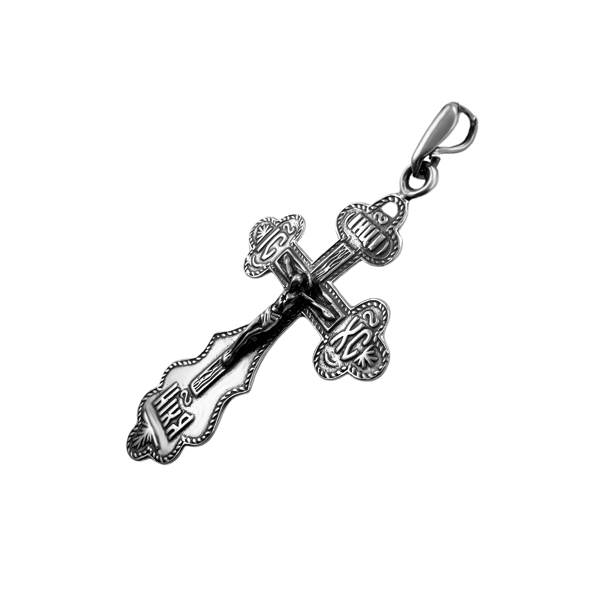 INRI crucifix necklace, sterling silver men’s gift