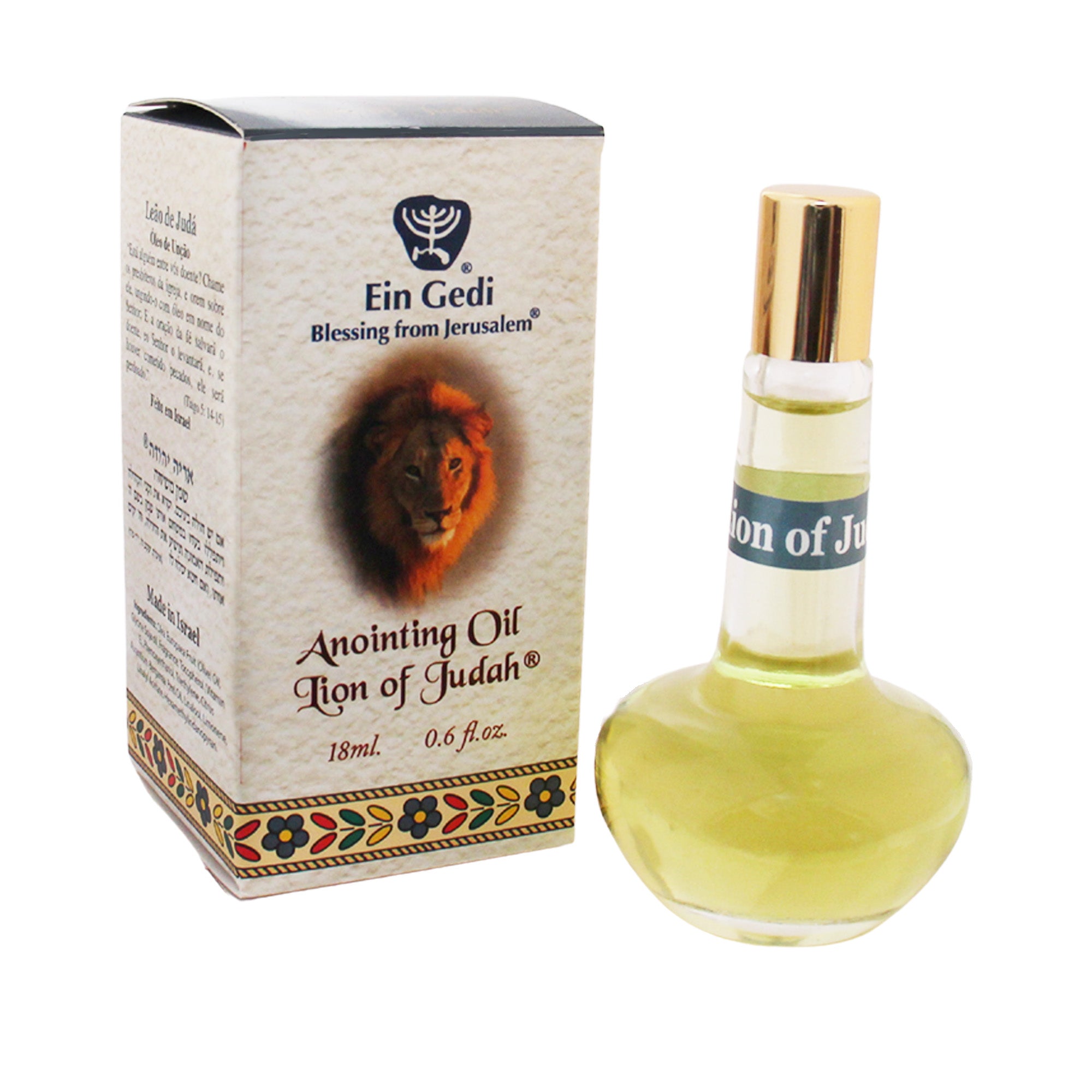 Authentic Anointing Oil Lion of Judah by Ein Gedi for prayer and worship