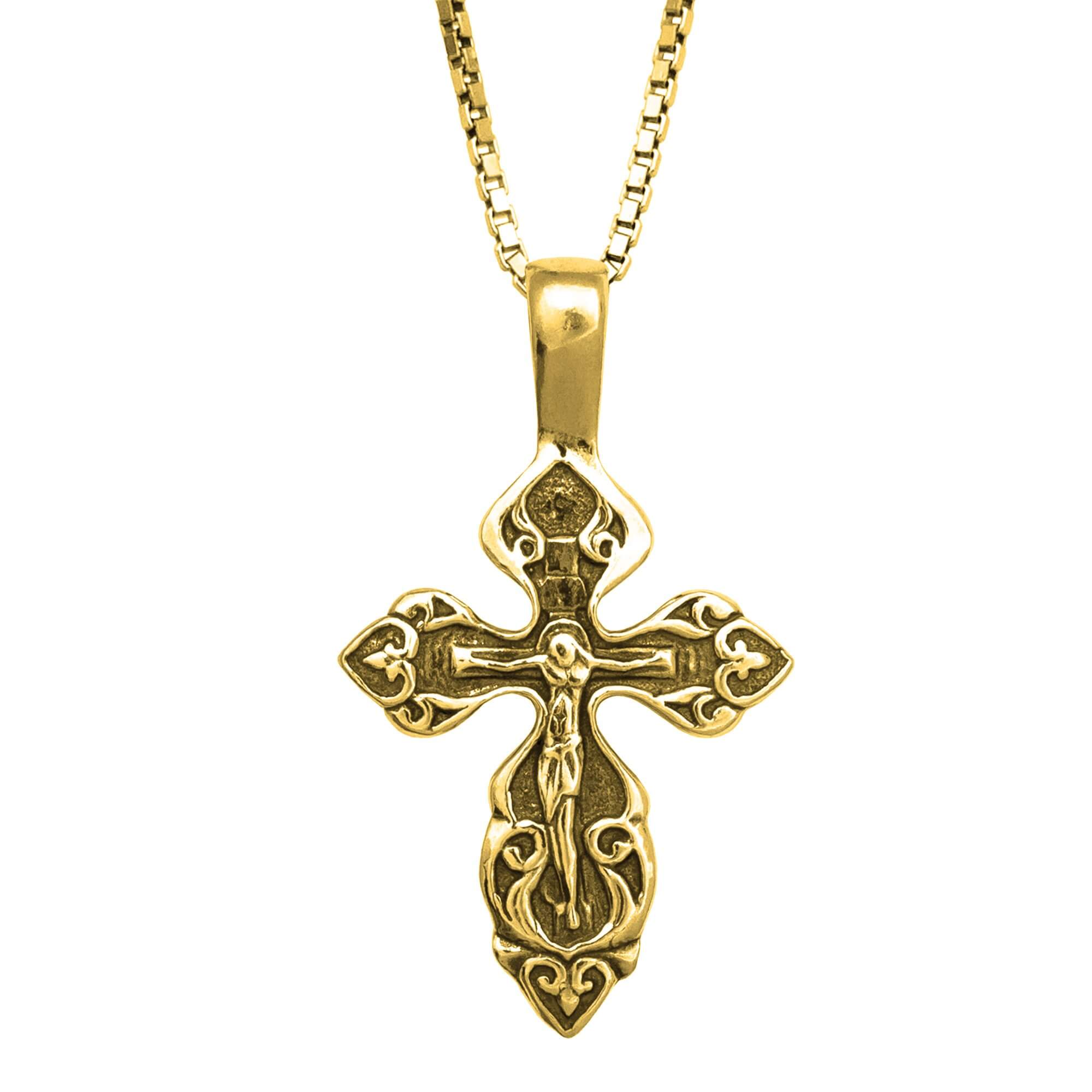 buy sterling silver Jerusalem cross necklace online