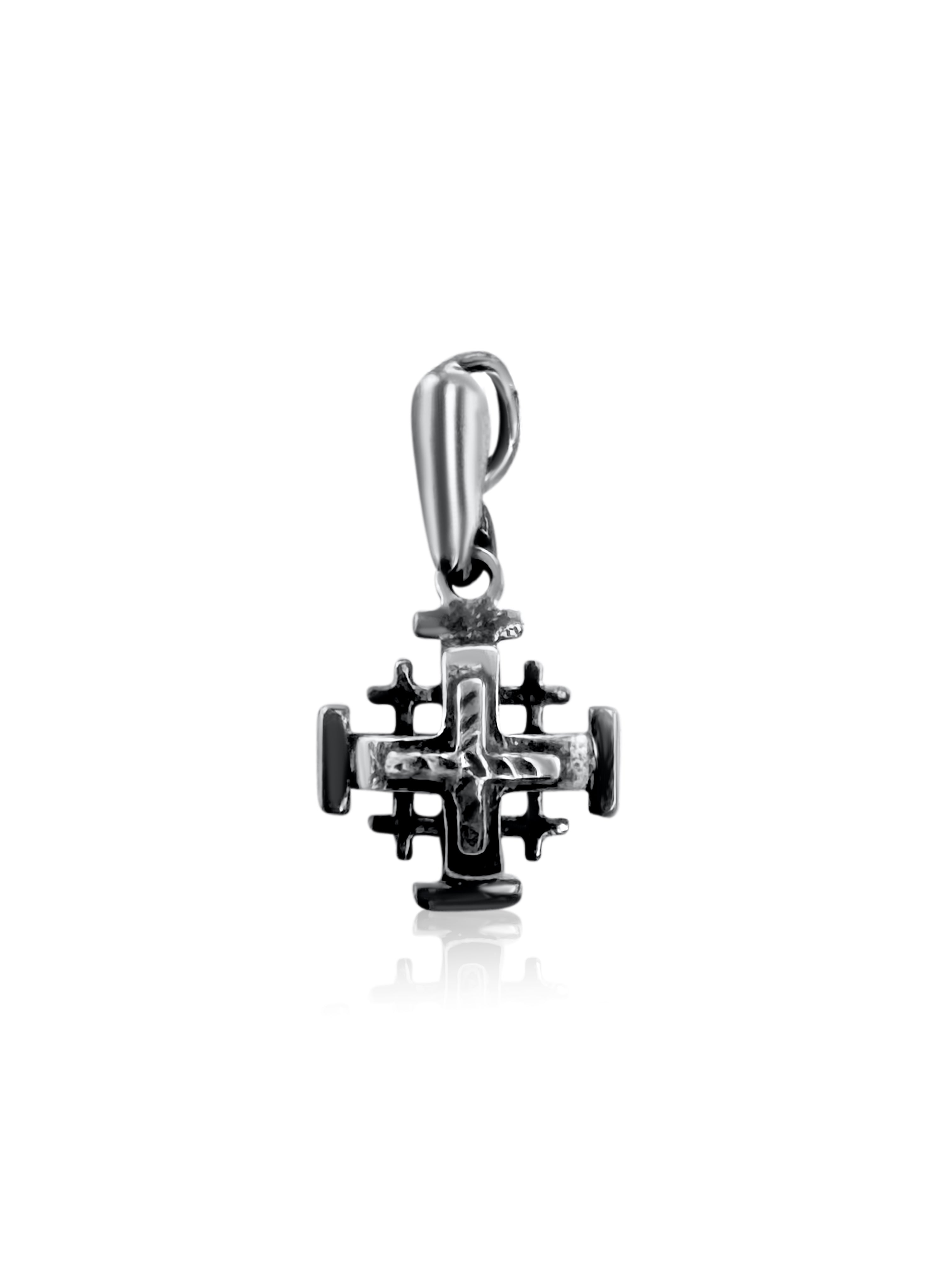 Small sterling silver Jerusalem Cross necklace from the Holy Land
