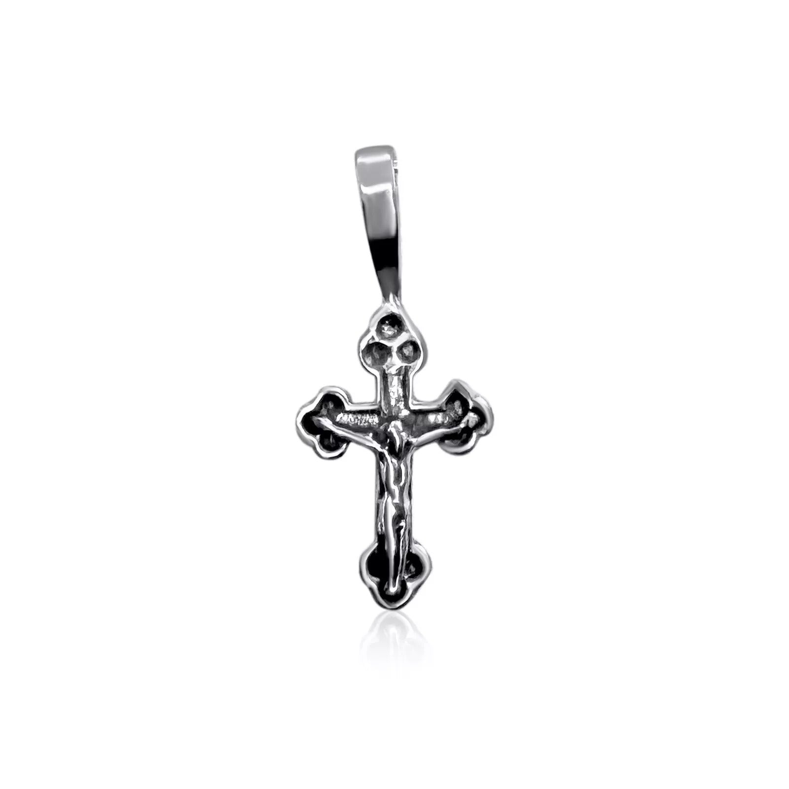Silver crucifix necklace consecrated at Holy Sepulchre, Jerusalem

