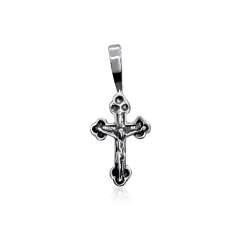 Silver crucifix necklace consecrated at Holy Sepulchre, Jerusalem
