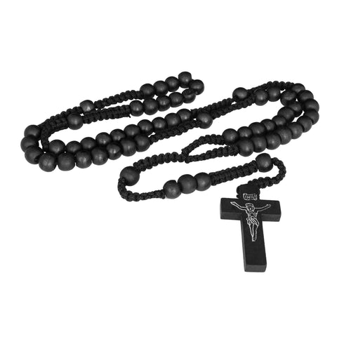 Jerusalem black rosary handcrafted wood beads