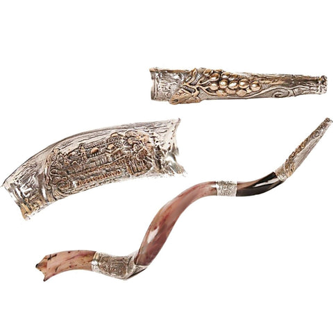 order silver plated shofar, synagogue-ready Jewish horn
