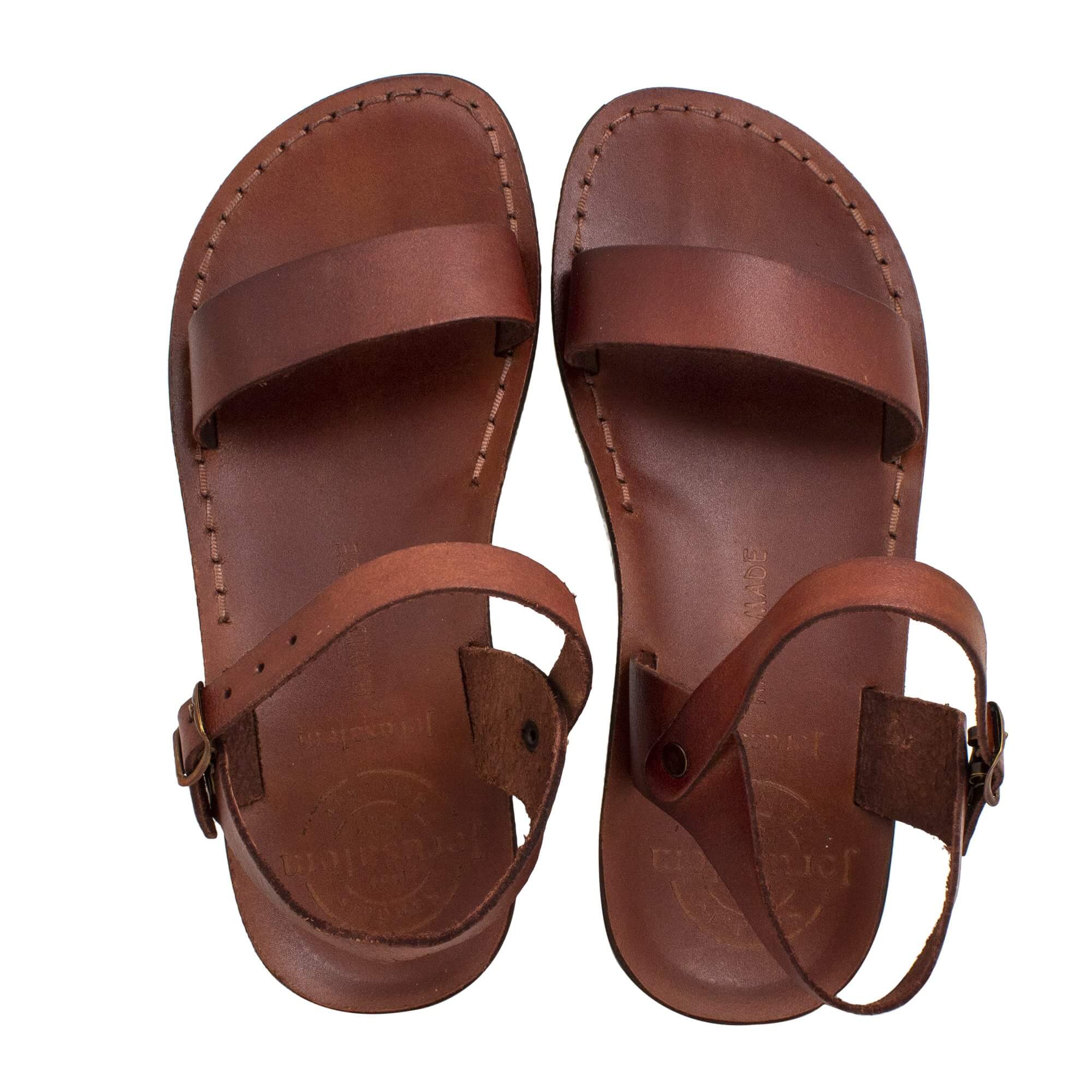 Jerusalem-made men’s buckle sandals inspired by biblical tradition