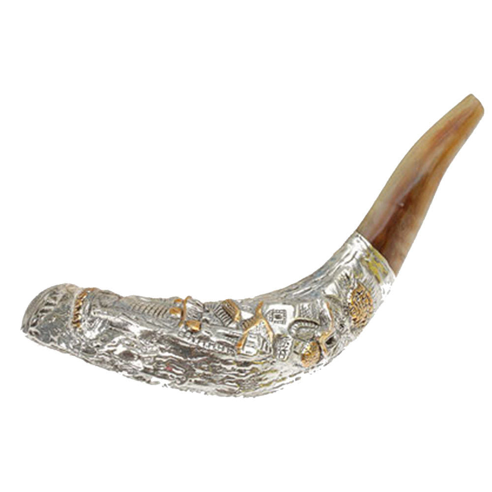 buy authentic silver plated shofar from Israel
