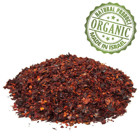 Sweet red paprika flakes kosher — Jerusalem seasoning for salads
