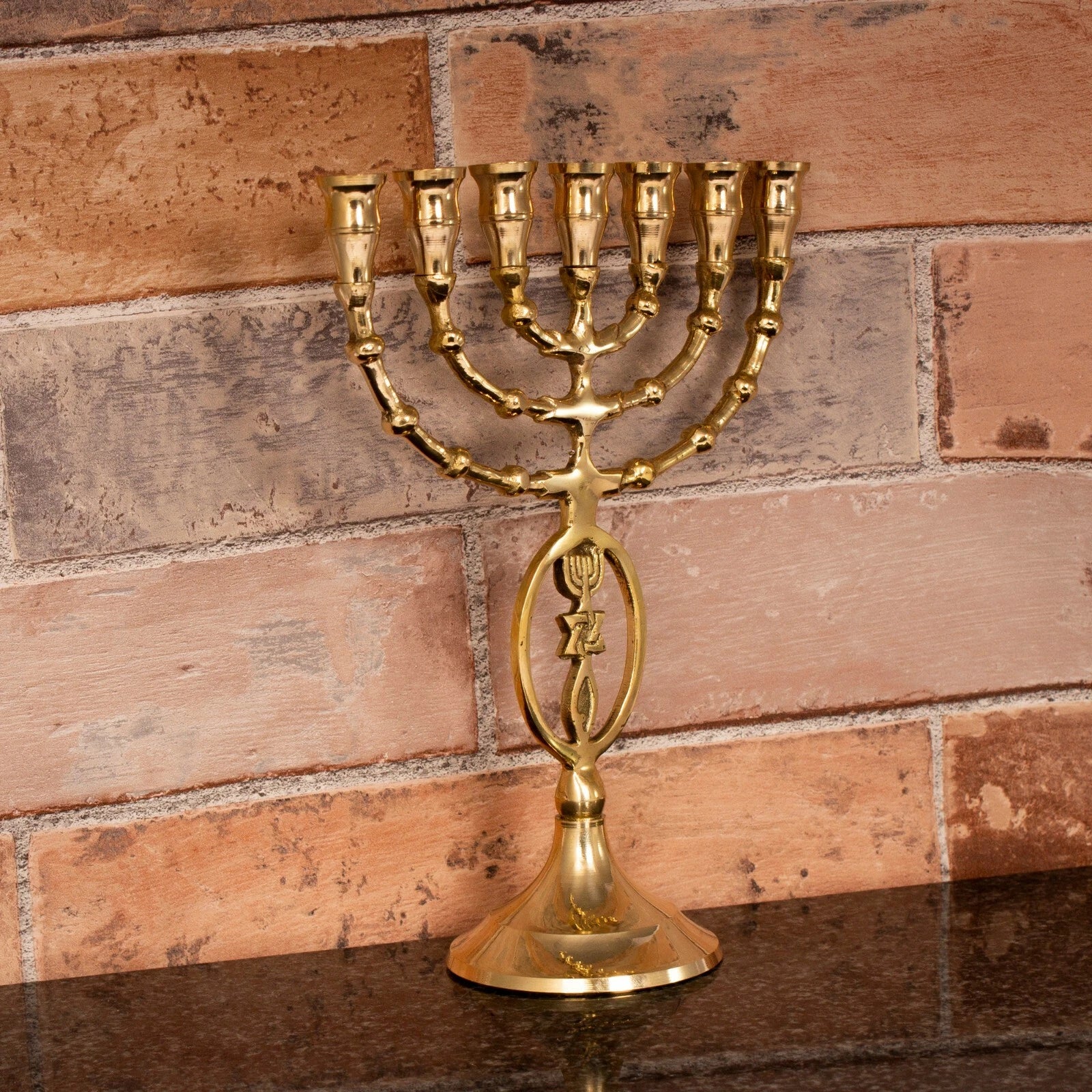 jerusalem crafted religious menorah for biblical feasts
